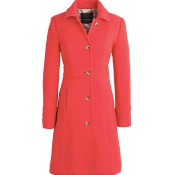 NWOT J. Crew Lady Day in Deep Persimmon Bright Red Orange - Picture 1 of 4